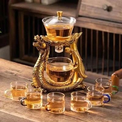 Produktbild von Kreative Drachen Glas Teekanne von RAEF, hitzebeständig, mit Infuser für Tee und Kaffee