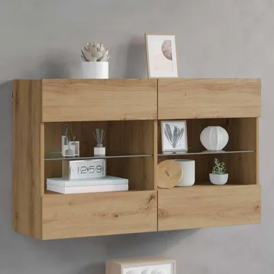 Produktbild von "Schlussverkauf" TV-Wandschrank moderne - Wand Hängeboard - für das Wohnzimmer - Artisan-Eiche 98,5x30x60,5 cm Holzwerkstoff  C14637