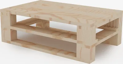 Produktbild von Lermowood Palettenmöbel Mpe Couchtisch 80 x 40 cmNatur | Europaletten Indoor und Outdoor Lounge Gartenmöbel Holz Gartenmöbel Set Lounge Möbel Terrasse Balkon Loft Stil Paletten