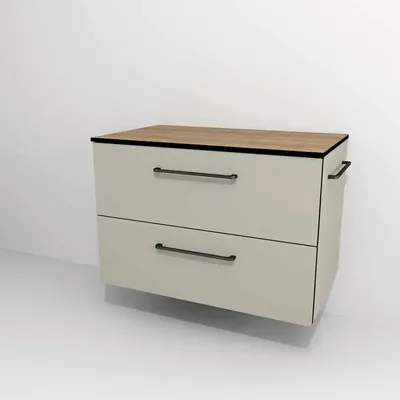 Produktbild von Devo Waschtischunterschrank mit 2 Schubladen Sonus 2.0 BxHxT 77 x 52 x 45 cm classico muschel/natural bardolino oak