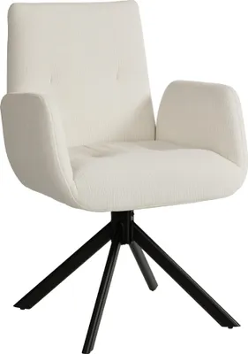 Produktbild von Polstersessel, Akzentsessel, modernes Design, drehbar, bis 120 kg, Cremeweiß