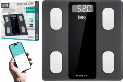 Image de Teesa TSA0813 Pèse-personne analytique Bluetooth 180 kg, gris