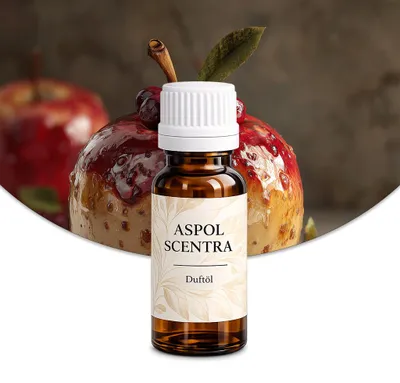 Produktbild von Aspol Scentra Bratapfel und Cranberry UFIREADY Duftöl für Kerzen und Diffusoren 20 ml, KI-generiertes Bild