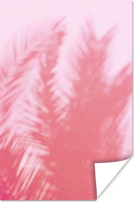Produktbild von MuchoWow® Poster Pflanzen - Blätter - Rosa 80x120 cm - Papierdruck