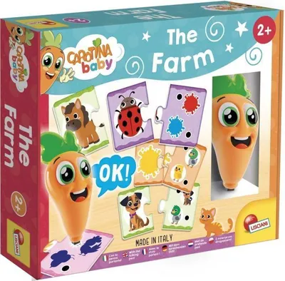 Produktbild von Interaktiver Lernstift Bauernhof Carotina Baby, Lernspielzeug, Tier- und Farberkennung, Hergestellt in Italien, 12+ Monate