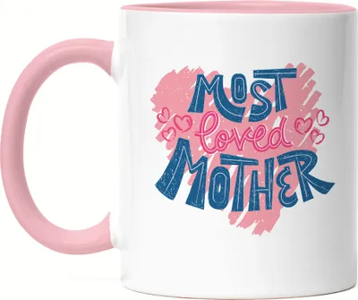 Produktbild von Most Loved Mother Tasse Rosa Muttertag Geschenkidee Beste Mama Der Welt