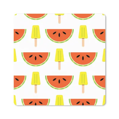 Produktbild von MuchoWow® Mauspad Mousepad Eiscreme - Wassermelone - Muster - Sommer 30x30 cm - Mousepads - Maus Mat - Pad - Mausunterlage - Gaming