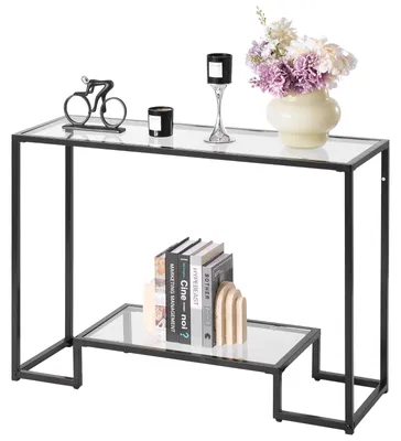 Produktbild von VEVOR 2-stufiger Konsolentisch moderner rechteckiger Flurtisch (107 x 35,4 x 75,