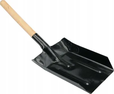 Produktbild von Lopata na uhlí, smeták 220 x 150 mm - s dřevěnou násadou, celková délka 49 cm