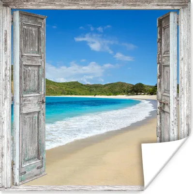 Produktbild von MuchoWow® Poster Meer - Tropen - Blick - Strand 75x75 cm - Wand Dekoration