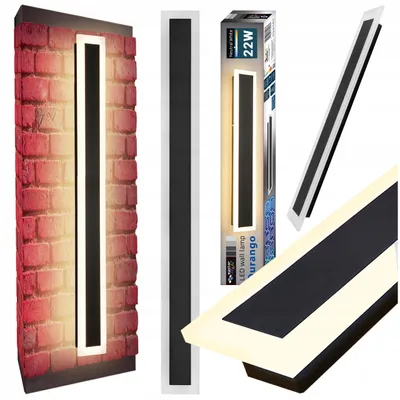 Produktbild von MasterLED LED Außenwandleuchte IP65 120cm Schwarz, Moderne Wandleuchte für Hauswand & Fassade, Neutralweiß 22W