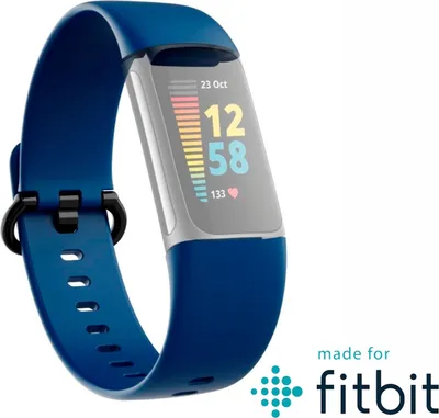 Produktbild von Armband für Fitbit Charge 5, Ersatzarmband, universal, Dunkelblau