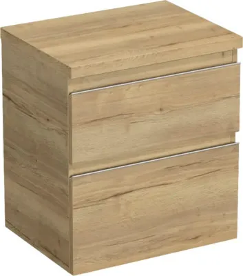 Produktbild von Jungborn Waschtischunterschrank TRENTA BxHxT 56,7 x 64,6 x 44,5 cm Frontfarbe eiche holzdekor TRE DESK 60 2Z S 80