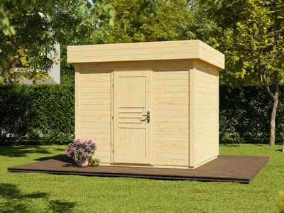 Produktbild von Gartenhaus Livo 1 28 mm naturbelassen