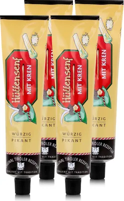 Produktbild von Mautner Hütten-Senf mit Kren 200g - würzig pikant (4er Pack)