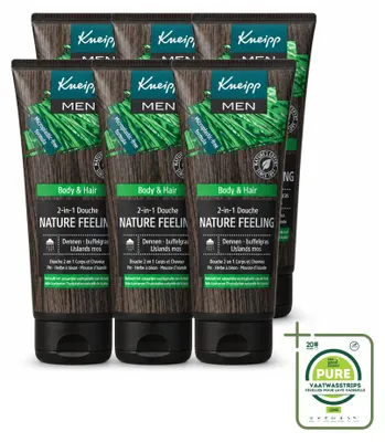 Produktbild von 6 x Kneipp Men 2-in-1 Duschgel Nature Feeling - 200 ml - Großpackung - 6 Stücke