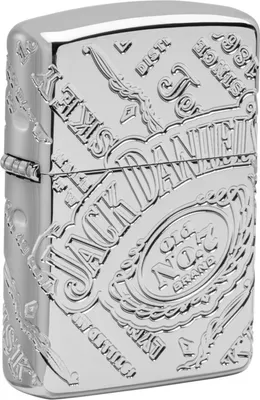 Produktbild von Zippo Feuerzeug Jack Daniels Armor Case poliert mit 8-seitigem Deep Carved Design