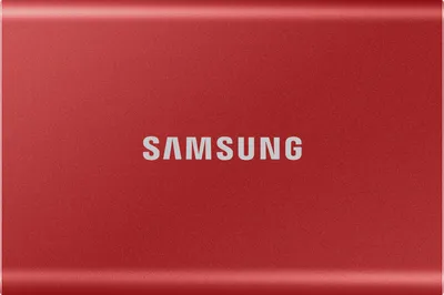 Zdjęcie produktu dla SAMSUNG MU-PC2T0R/WW SAMSUNG Portable T7 2 TB externe SSD-Festplatte metallicrot