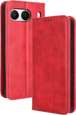 Produktbild von OnePlus Nord 4 Hülle - Coverup Vintage Style Klapphülle - Rot