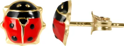 Produktbild von 333/- Gold "Miliana" Ohrstecker Marienkäfer, Gelbgold, 8 Karat, Kinder