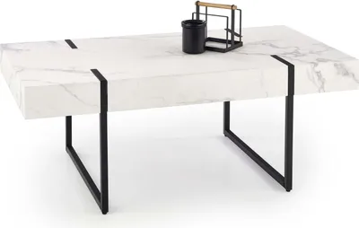 Obrázok produktu pre Halmar Konferenčný stolík Blanca - biely mramor / čierna