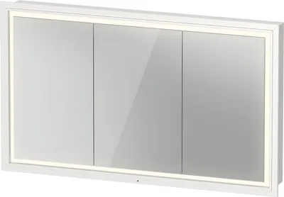 Image de Duravit L-Cube armoire de toilette avec éclairage LED, blanc, 1200x155x700mm, 3 portes, Touch-LED, prise E, LC7653018181000