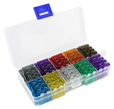 Imagen del producto de 100 piezas, surtido de fusibles estándar para automóviles, con amperajes de 2A, 3A, 5A, 7.5A, 10A, 15A, 20A, 25A, 30A y 35A, para vehículos, motocicletas, barcos y camiones