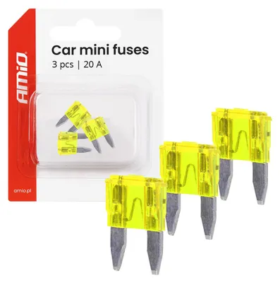 Productafbeelding van Mini steekzekeringen voor auto 3 st. 20A AMIO-05100