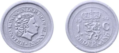 Produktbild von CombiCraft Kunststoff Wertmarken "Gulden" Hellgrau Ø29 mm - 250 Stück