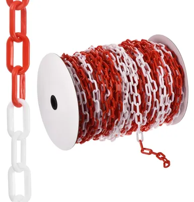 Absperrkette 91,5 m rot-weiß PP 6 mm für Baustellen & Parkplätze