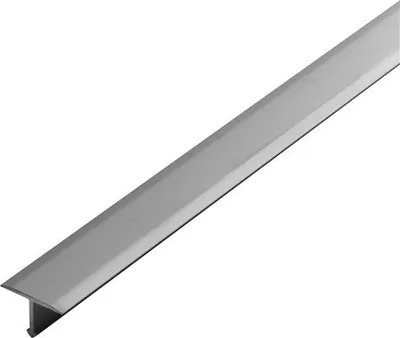 Produktbild von Trenn- und Abdeckprofil Dural T-Floor Aluminium Länge 100 cm Höhe 8 mm Sichtfläche 14 mm Titan