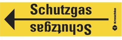 Produktbild von Dreifke® Rohrleitungsband Schutzgas, praxisbewährt, ab Ø 10mm, gelb/schwarz, ...