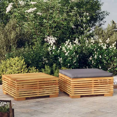 Produktbild von "im Angebot" 2-tlg. Garten-Lounge-Set - Loungesofa - Massivholz Teak - Stapelsessel CC8264