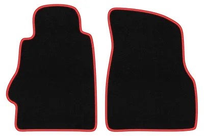 Productafbeelding van Velours automatten voor Toyota MR2 ZZW30 1999-2007 (coupé) – 2-delig, zwart/rood, op maat – Wielganizator CARLUX
