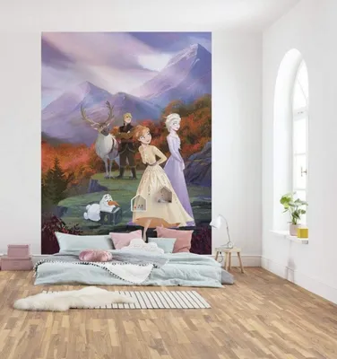 Immagine prodotto di Carta da parati Disney di Komar "Frozen la primavera sta arrivando" - dimensioni 184 x 254 cm, 4 pezzi