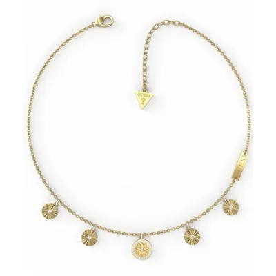 Produktbild von Guess Damen Halskette Edelstahl Gold Zirkonia JUBN01339JWYGT/U