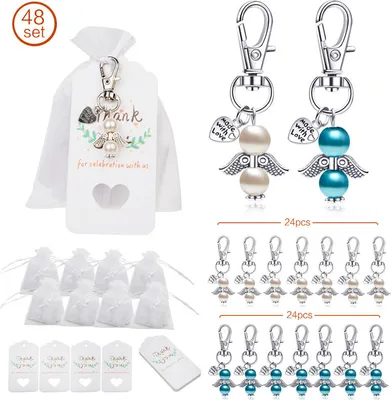 Produktbild von INF Schutzengel Schlüsselanhänger Silber 48-teilig