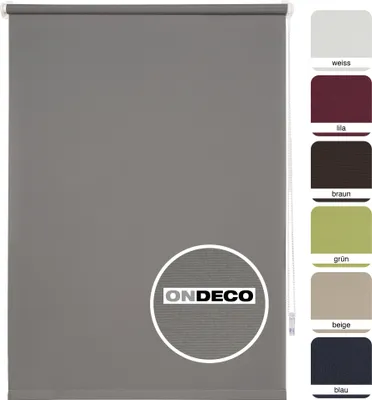 Produktbild von Tageslichtrollo Klemmträger ohne Bohren Farbe: Grau, Größe: 120x160 cm