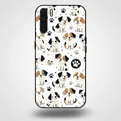 Produktbild von Smartphonica Handytasche für OPPO A91 mit Hundedruck - TPU zurück Abdeckung Fall Hunde Design