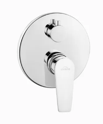 Productafbeelding van BADLAND Inbouw badkraan 2-greeps, chroom, rond