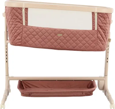 Produktbild von Qute Q-Wiggle Electric Co-Sleeper Pink - White Wash | Qute