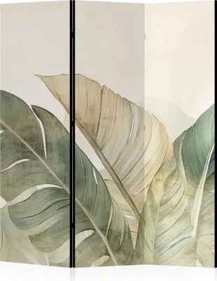 Produktbild von LUMASOUL Paravent doppelseitiger, Paravent Raumteiler Innen, Pflanzen Motiv, 135x172 cm