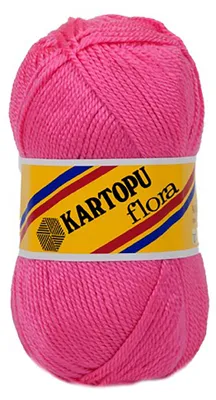 100g Strick-Häkel-Garn KARTOPU FLORA K737 dunkelrosa