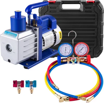 Obrázek produktu pro 4,8 CFM vakuová pumpa HVAC chlazení R22 R134A R410A A/C 4 hadice tlakoměr
