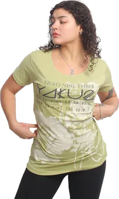 Produktbild von Yakuza Damen Hidden Curved Crew Neck T-Shirt, Tarragon, L