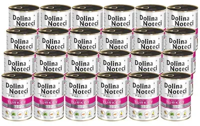 Zdjęcie produktu dla Mokra karma dla psa Dolina Noteci Premium bogata w indyka zestaw 24 x 400 g