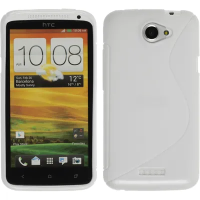 Produktbild von PhoneNatic Case kompatibel mit HTC One X - weiß Silikon Hülle S-Style + 2 Schutzfolien