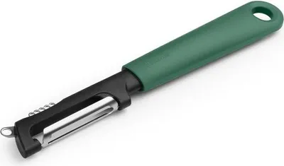 Obrázok produktu pre Brabantia 230844, Ovocie a zelenina, Otočná škrabka, Oceľ, Čierna, Zelená, Plast, Pútko na zavesenie