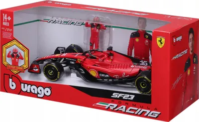 Obrázok produktu pre BBURAGO Ferrari Sf-23 #16 Charles Leclerc F1 2023, Model športového automobilu, predmontovaný, 1:24, Ferrari F1 SF, Akékoľvek pohlavie, Kov, Plast