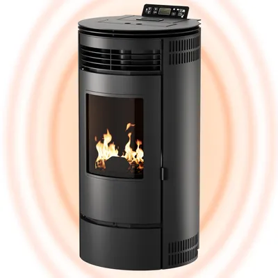 Produktbild von UMBRELLA® PR8 Pelletofen 8,6 kW, A+ bis 220 m³ – Auto-Reinigung, ECO1/ECO2, Wochenprogramm, Fernbedienung, Wi-Fi-ready – Überhitzungsschutz – Schwarz